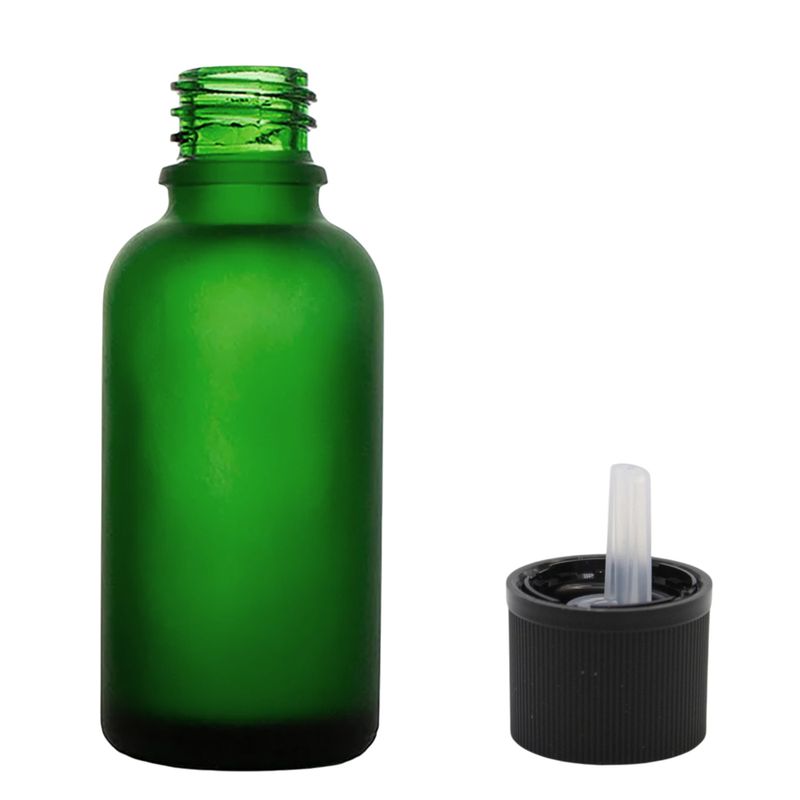 100 ml milchig-grünes Glas-Tropfflasche mit kindersicherer Tropferkappe