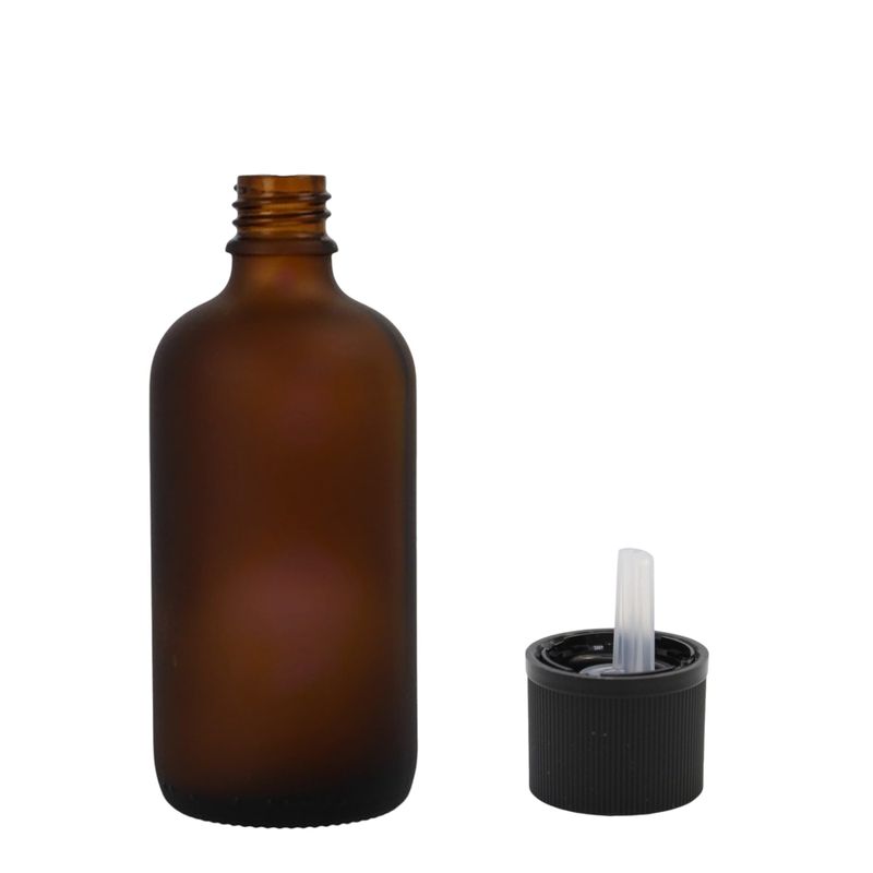 30 ml mattiertes bernsteinfarbenes Glas Dropper-Flasche mit kindersicherem Tropfverschluss
