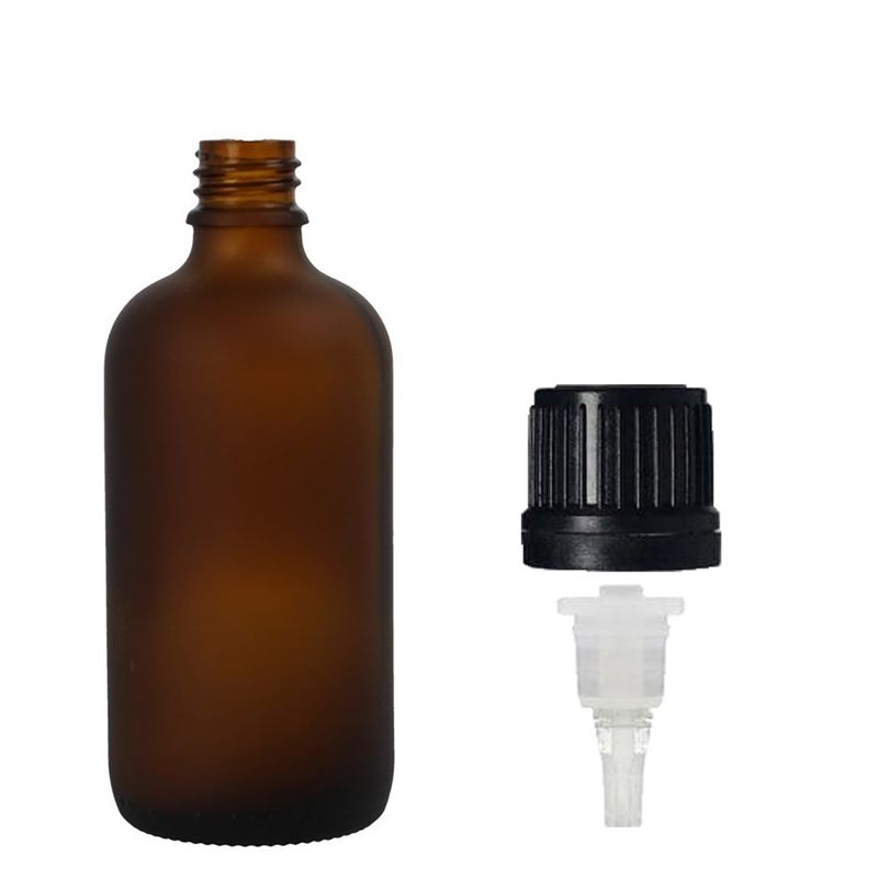 50 ml gefrostete bernsteinfarbene Glas-Tropfflasche mit Tropfkappe