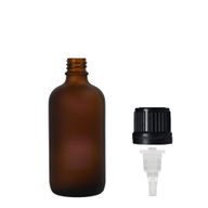 10 ml mattiertes bernsteinfarbenes Glas-Tropfflasche mit Pipettenkappe