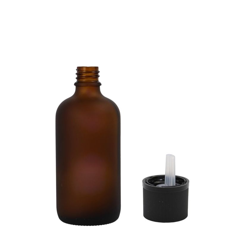 192 Stück 10 ml matt bernsteinfarbenes Glas-Tropfflasche mit kindersicherem Tropfverschluss