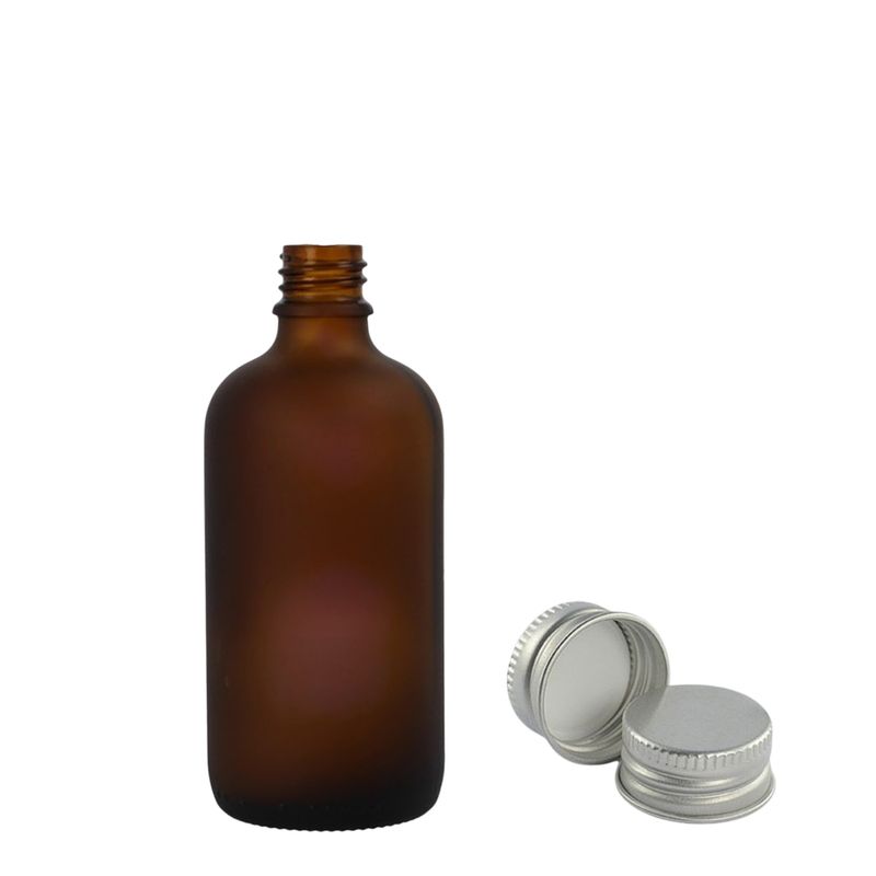 10 ml gefrostete bernsteinfarbene Glas-Tropfflasche mit Aluminiumkappe