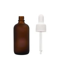 10 ml mattiertes bernsteinfarbenes Glas-Tropfflasche mit weißer Pipette