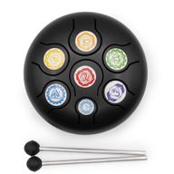 Tiefe Mittlere Happy Trommel Schwarzes Chakra - 14x7 cm