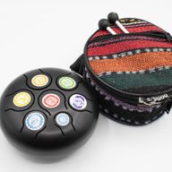 Tiefe Mittlere Happy Trommel Schwarzes Chakra - 14x7 cm