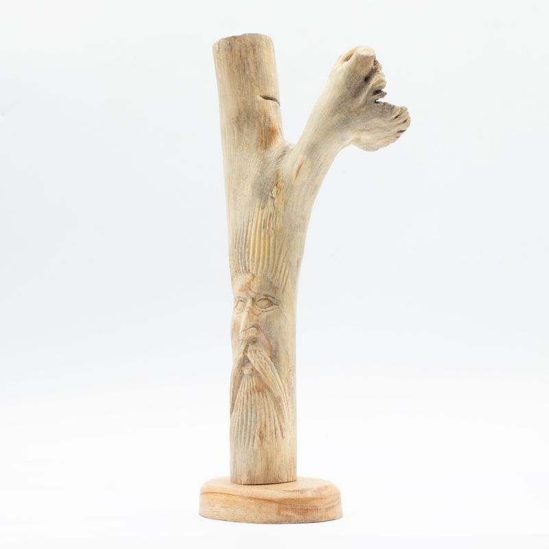 Handgefertigte Parasiten-Holzkunst-Schnitzerei – Greenman