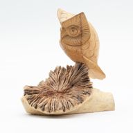 Handgefertigte Parasiten-Holzkunst-Schnitzerei - Eulenbeobachtung