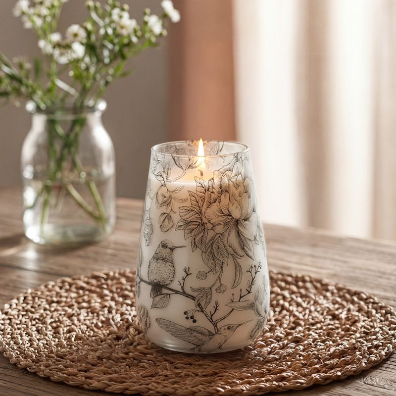 Von Flame entworfen - Kerzen im Glas - Hoch