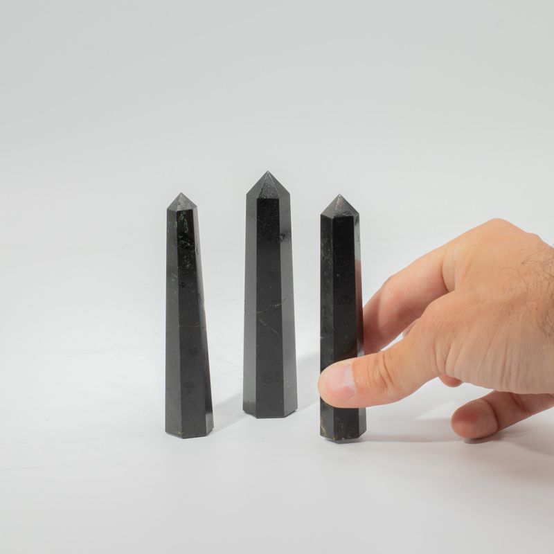 Edelstein Sechsflächige Obeliskspitzen ca. 11 cm – Schwarzer Turmalin