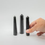 Edelstein Sechsflächige Obeliskspitzen ca. 11 cm – Schwarzer Turmalin