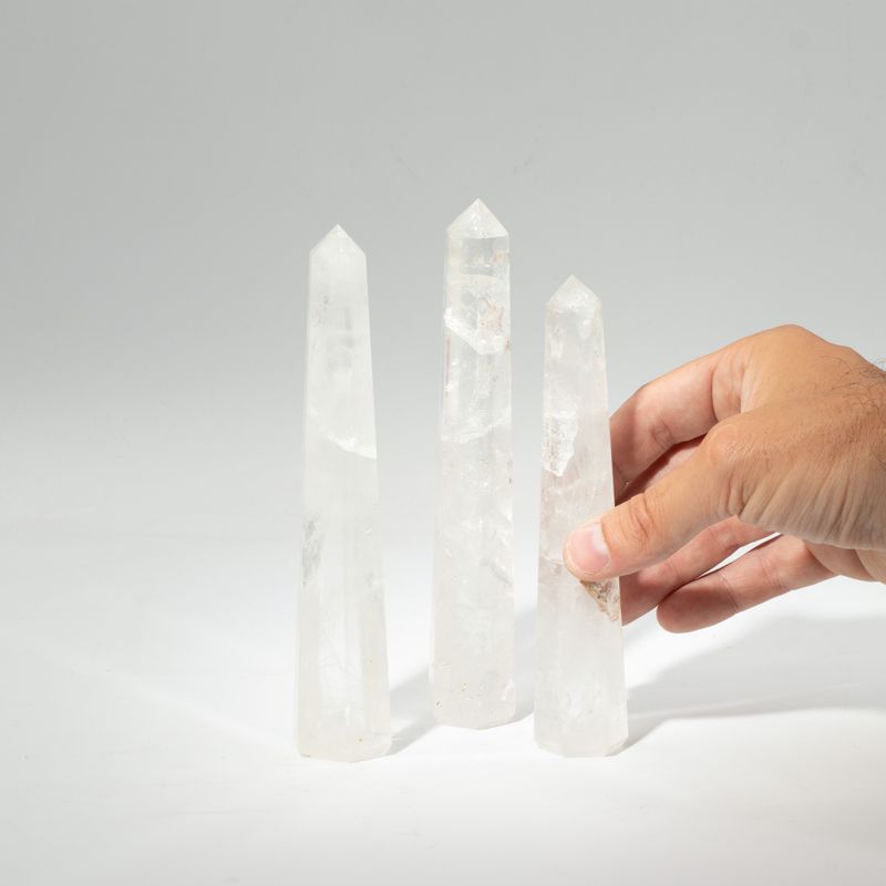 Edelstein-Sechsflächige Obeliskspitzen ca. 17 cm - Bergkristall