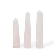 Edelstein Sechsflächige Obeliskspitzen ca. 11 cm - Rosenquarz