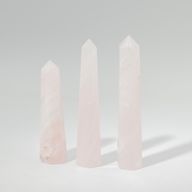 Edelstein Sechsflächige Obeliskspitzen ca. 11 cm - Rosenquarz