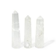 Halbedelstein Sechs-Seiten-Obelisk-Spitzen ca. 11 cm – Bergkristall