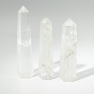 Halbedelstein Sechs-Seiten-Obelisk-Spitzen ca. 11 cm – Bergkristall