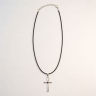 Indische Devotionalanhänger - Silberbeschichtet (45 cm Kordel) - Ankh-Symbol des ewigen Lebens