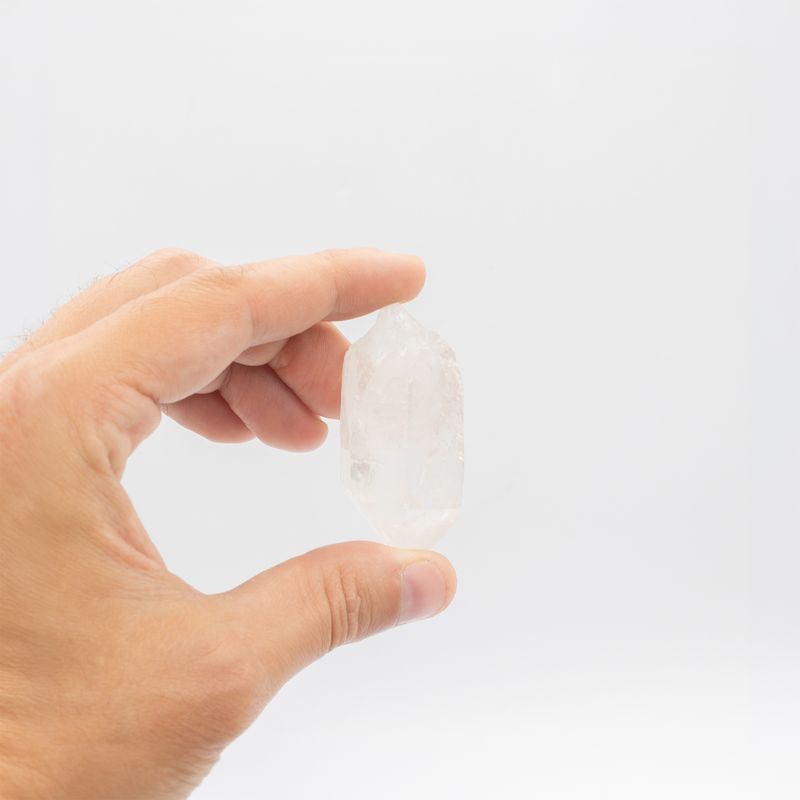 Set aus sechs Mineralproben – Himalaya-Quarz-Kristallstücke