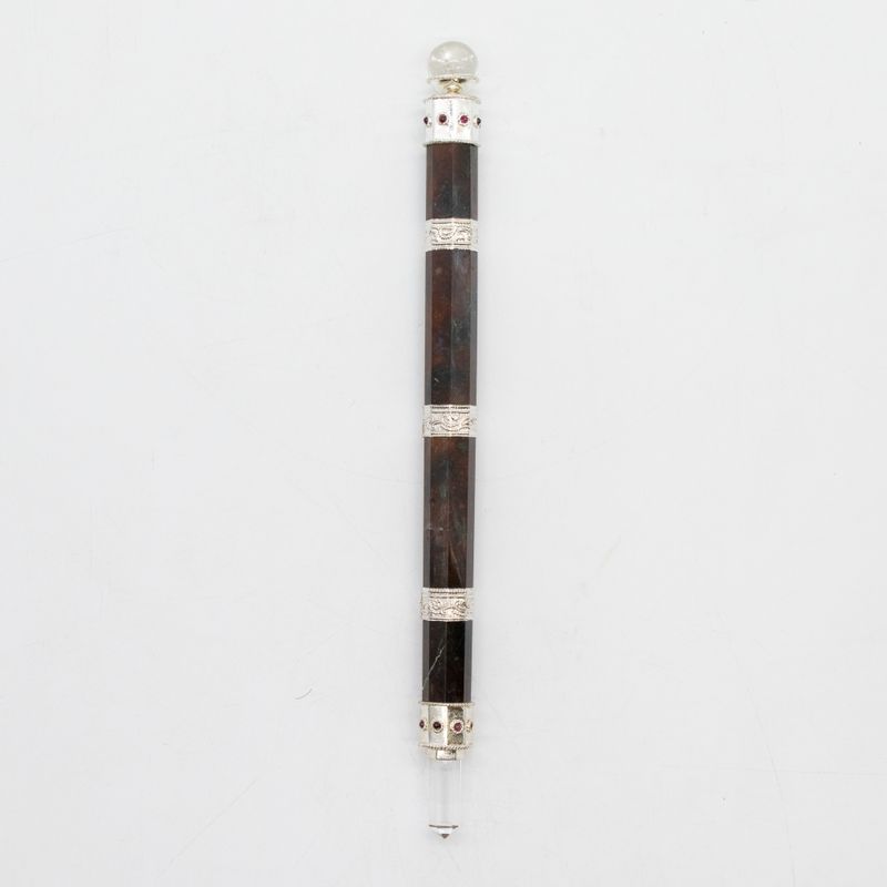 Bloodroot Soverign Zauberstab - Extra Lang Fantasie-Jaspis-Magie - Kristallkugel-Spitze - 26 cm