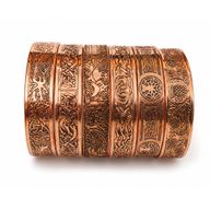 Armbänder aus massivem Kupfer – Mittelalter-Kollektion mit Affirmationsgravuren (sortiert)