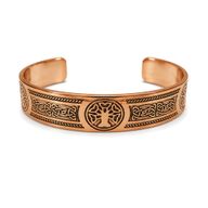 Armbänder aus massivem Kupfer – Mittelalter-Kollektion mit Affirmationsgravuren (sortiert)