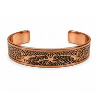 Armbänder aus massivem Kupfer – Mittelalter-Kollektion mit Affirmationsgravuren (sortiert)