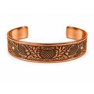 Armbänder aus massivem Kupfer – Mittelalter-Kollektion mit Affirmationsgravuren (sortiert)