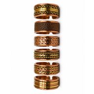 Kupferringe „Classic Banded“ – sortierte Designs & Größen