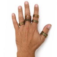 Kupferringe „Classic Banded“ – sortierte Designs & Größen