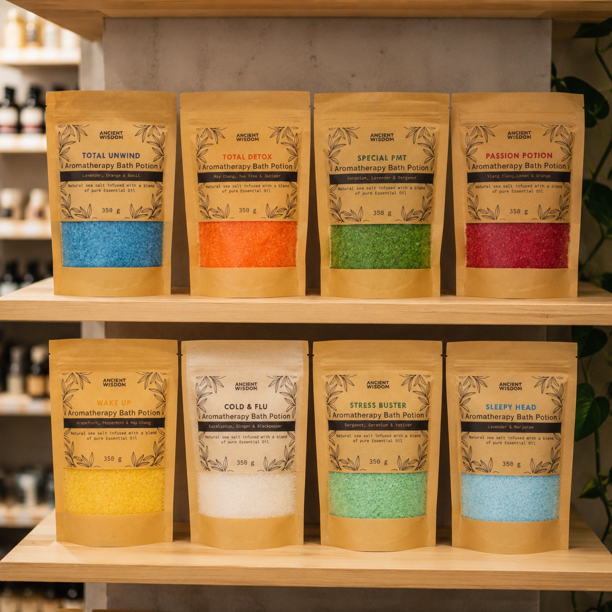 Aromatherapiebadesalze 350g