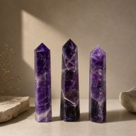 Edelstein Sechsflächige Obeliskspitzen ca. 11 cm - Amethyst