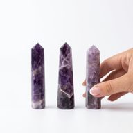 Edelstein Sechsflächige Obeliskspitzen ca. 11 cm - Amethyst