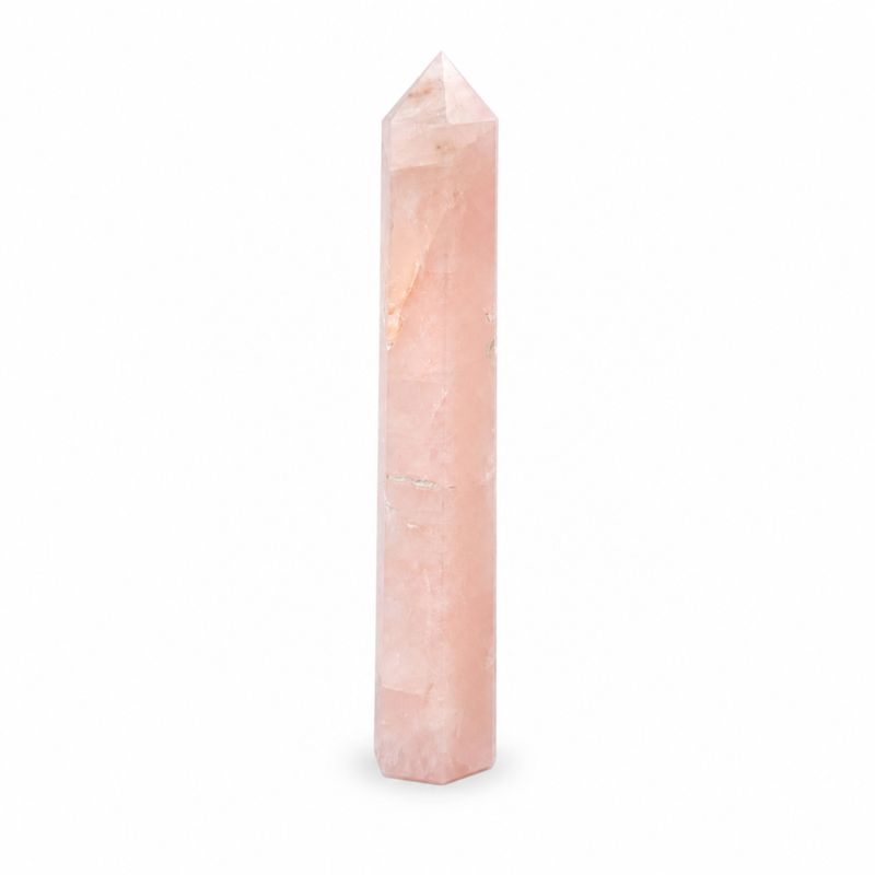 Halbedelstein Sechsflächige Obeliskspitzen ca. 17 cm - Rosenquarz