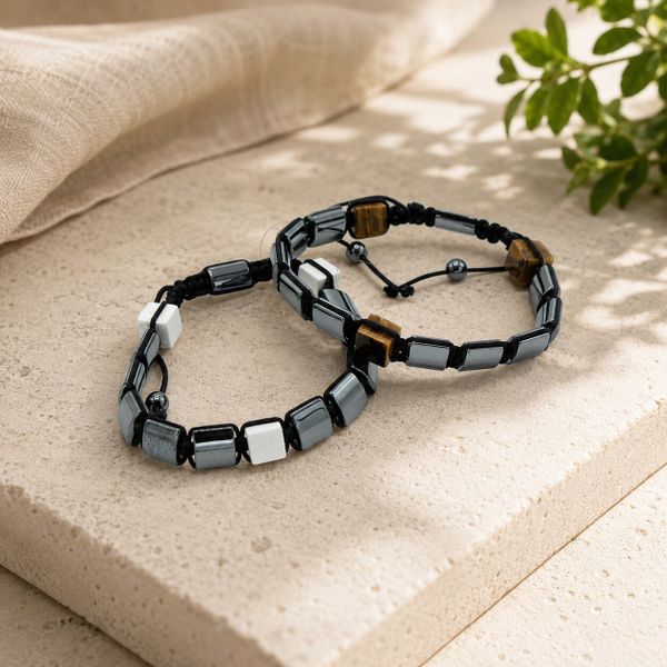 Magnetische Hämatit-Shamballa-Armbänder
