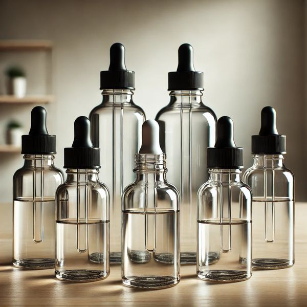 Tropfflaschen aus klarem Glas – 5 ml bis 100 ml