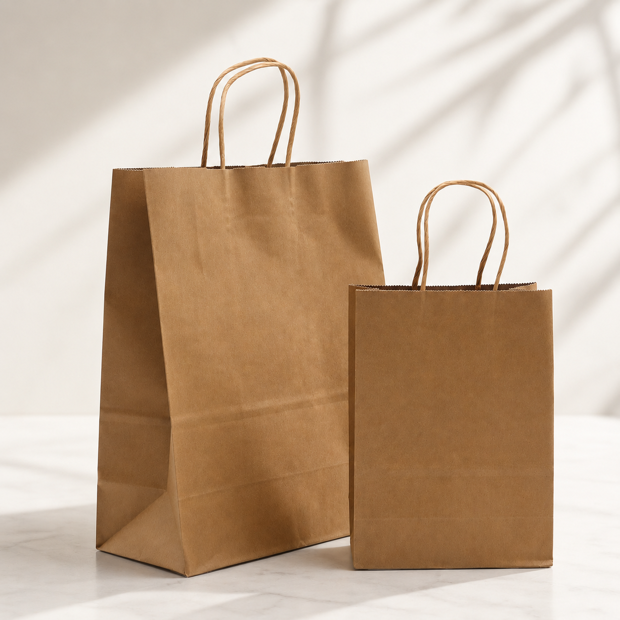 Papiertaschen mit Kordelgriff