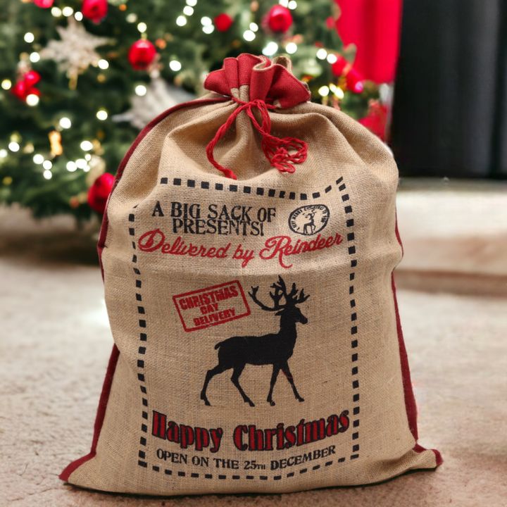 Jute-Weihnachtssäcke
