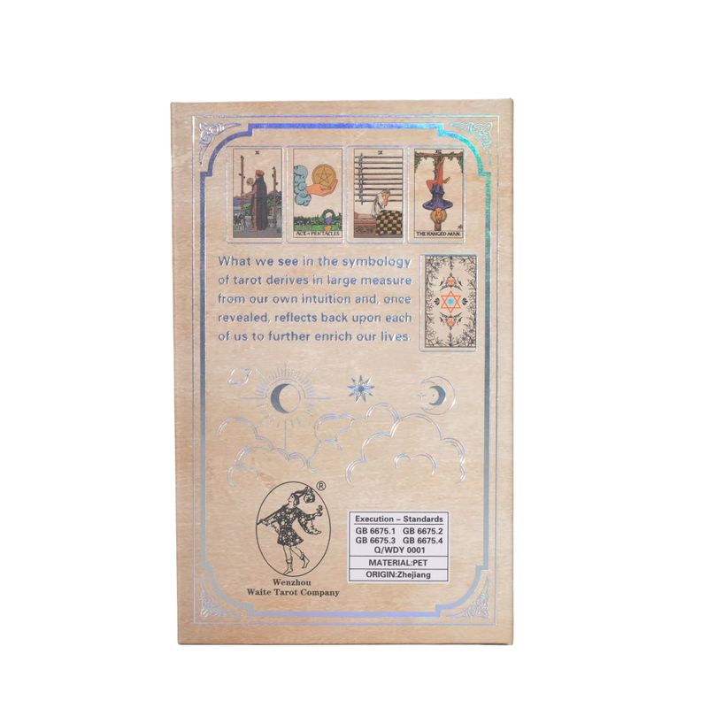 Waite-Tarotkarten-Set aus Silberfolie – mit Begleitheft