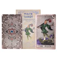 Waite-Tarotkarten-Set aus Silberfolie – mit Begleitheft