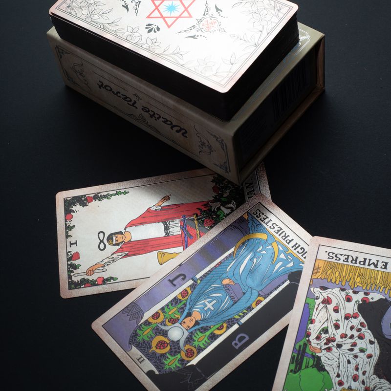 Waite-Tarotkarten-Set aus Silberfolie – mit Begleitheft