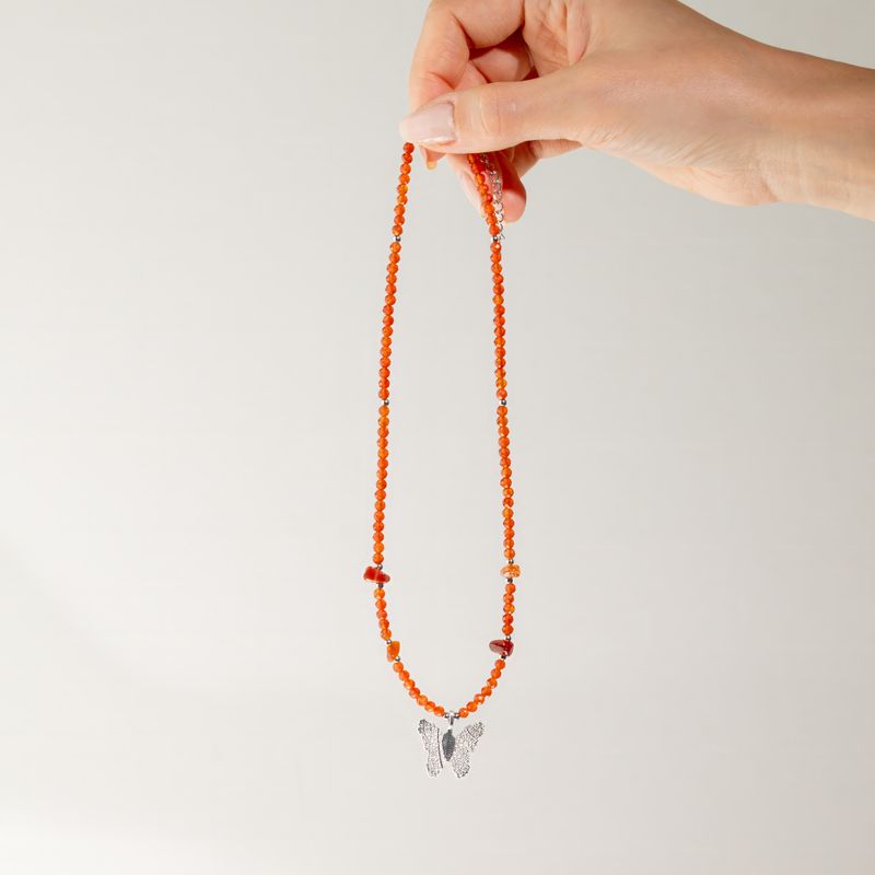 Nymphen-Geist Edelstein-Halsketten-Set – Blutmond