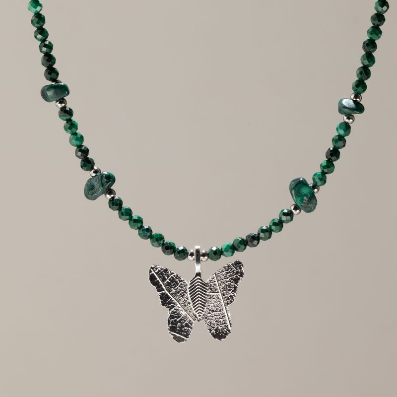 Nymphe-Geist Edelstein-Halsketten-Set - Waldgeist