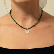 Nymphe-Geist Edelstein-Halsketten-Set - Waldgeist
