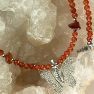Nymphen-Geist Edelstein-Halsketten-Set – Blutmond