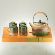 Japanisches Kyusu-Stil-Teeset – Für grünen Tee – Vier Tassen