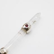 Himmlischer Prisma-Stab - Amethyst bewegliche Kristallkugel Quarzstiel - 12 cm