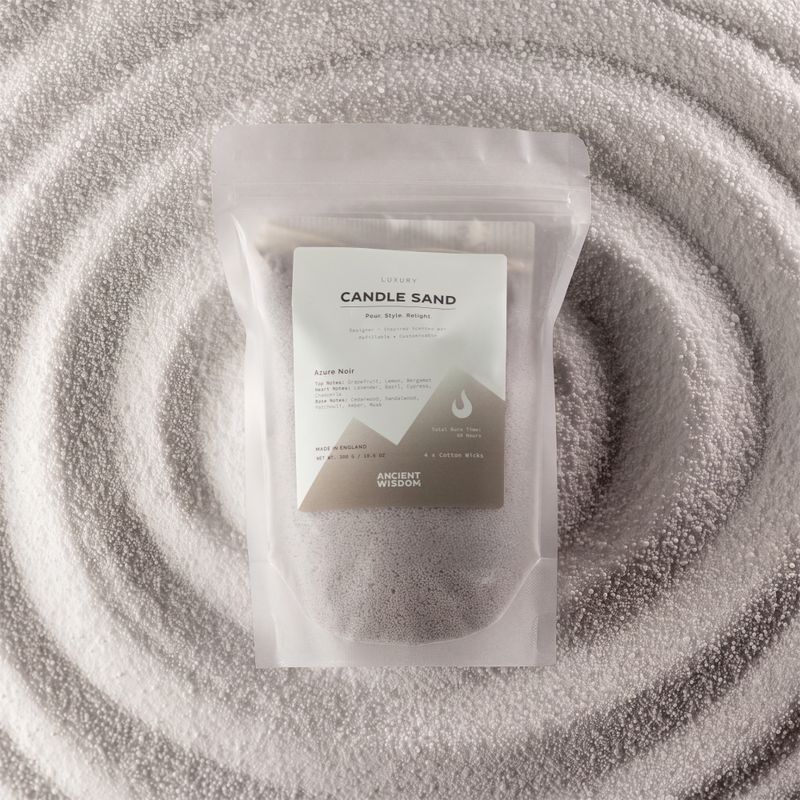 Duftkerze Sand - Warmes Grau - Azure Noir - 300 g