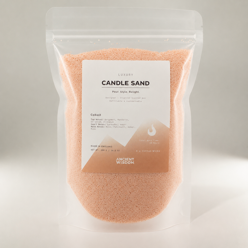 Duftkerze Sand - Taupe-Orange - Kobaltblau - 300 g