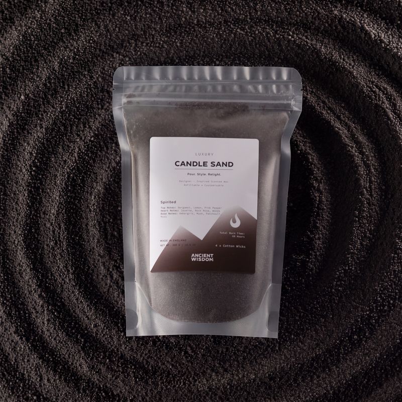 Duftkerze Sand - Schwarz - Lebhaft - 300 g