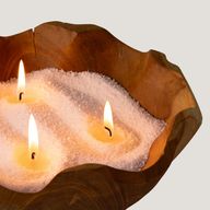 Duftkerze Sand - Taupe-Orange - Kobaltblau - 300 g