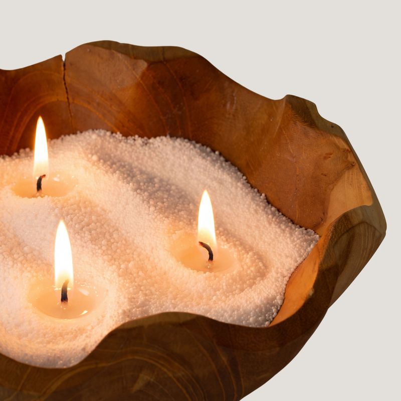 Duftkerze Sand - Warmer Honig - Blush-Blüte - 300g